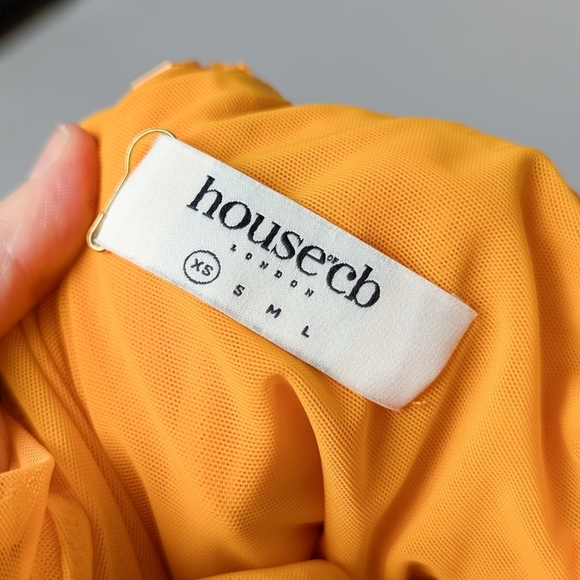 HOUSE OF CB Tibi Dress Orange XS - Picture 13 of 14
